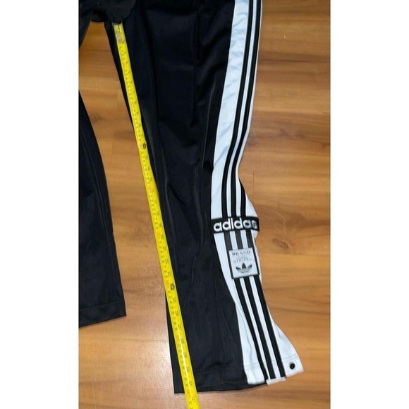 Adidas Breaker 3 Stripe Snap Button Broadway Performance Active Track Pants - Picture 4 of 7